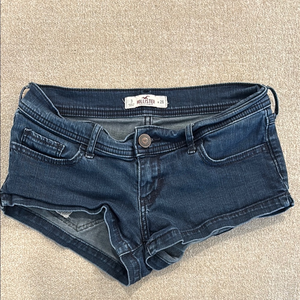Hollister Navy Blue Denim Shorts